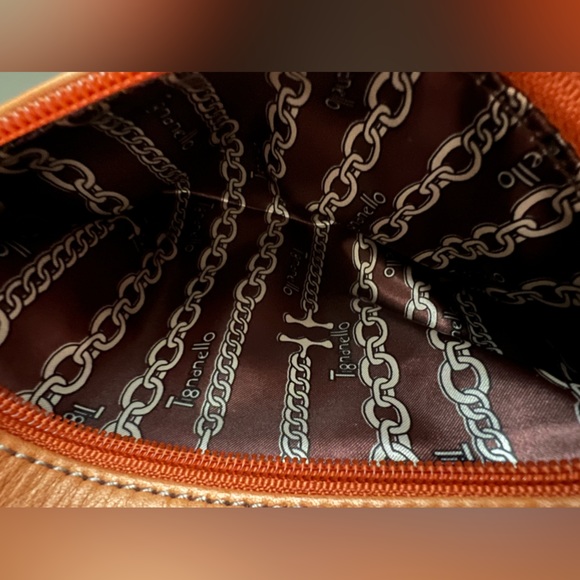 Tignanello | Orange Leather Crossbody Bag - Picture 9 of 11